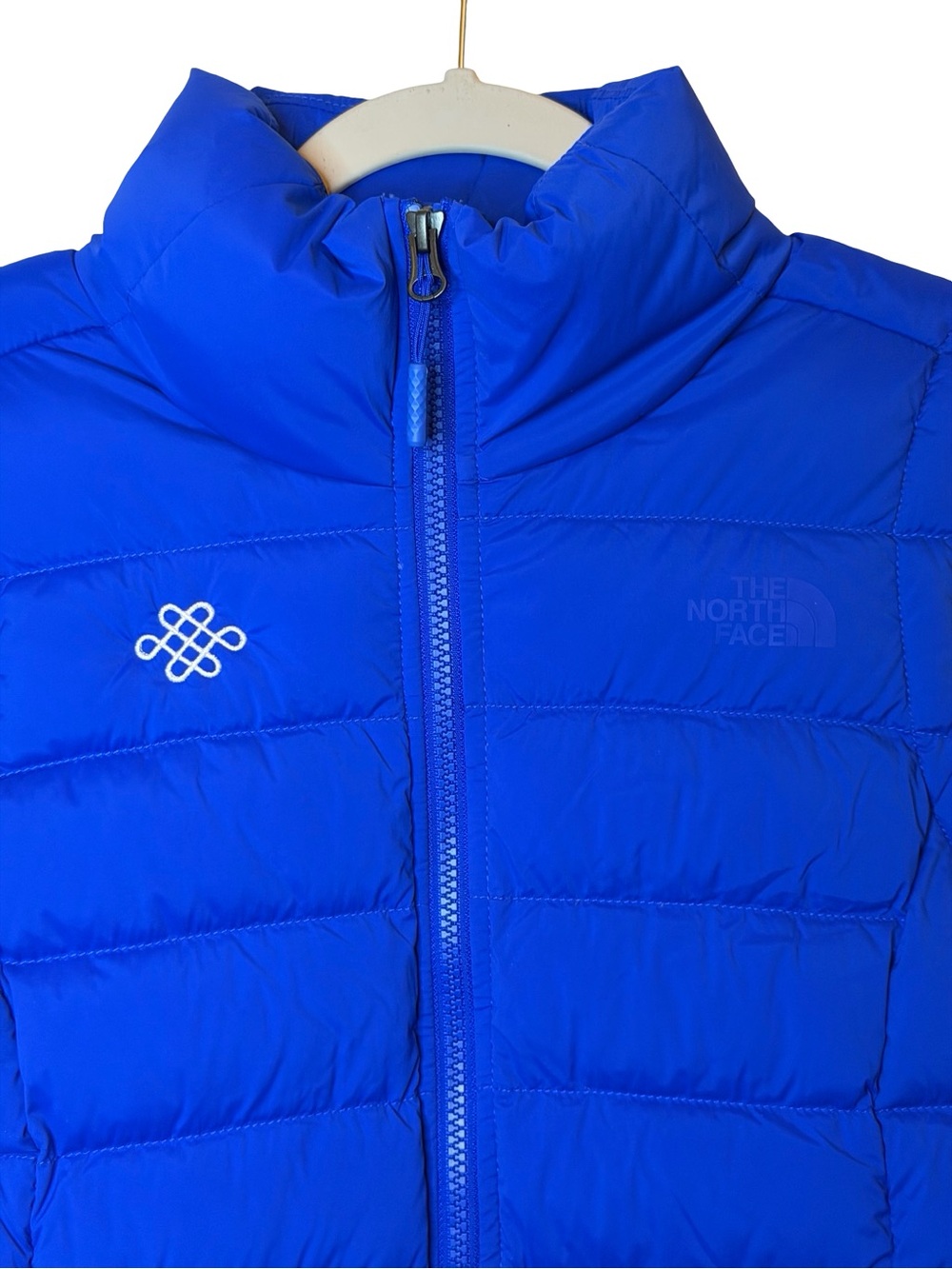 The North Face 700 Fill Down Vest Royal Blue Small Puffer Zip Outdoor Hiking - Picture 3 of 10